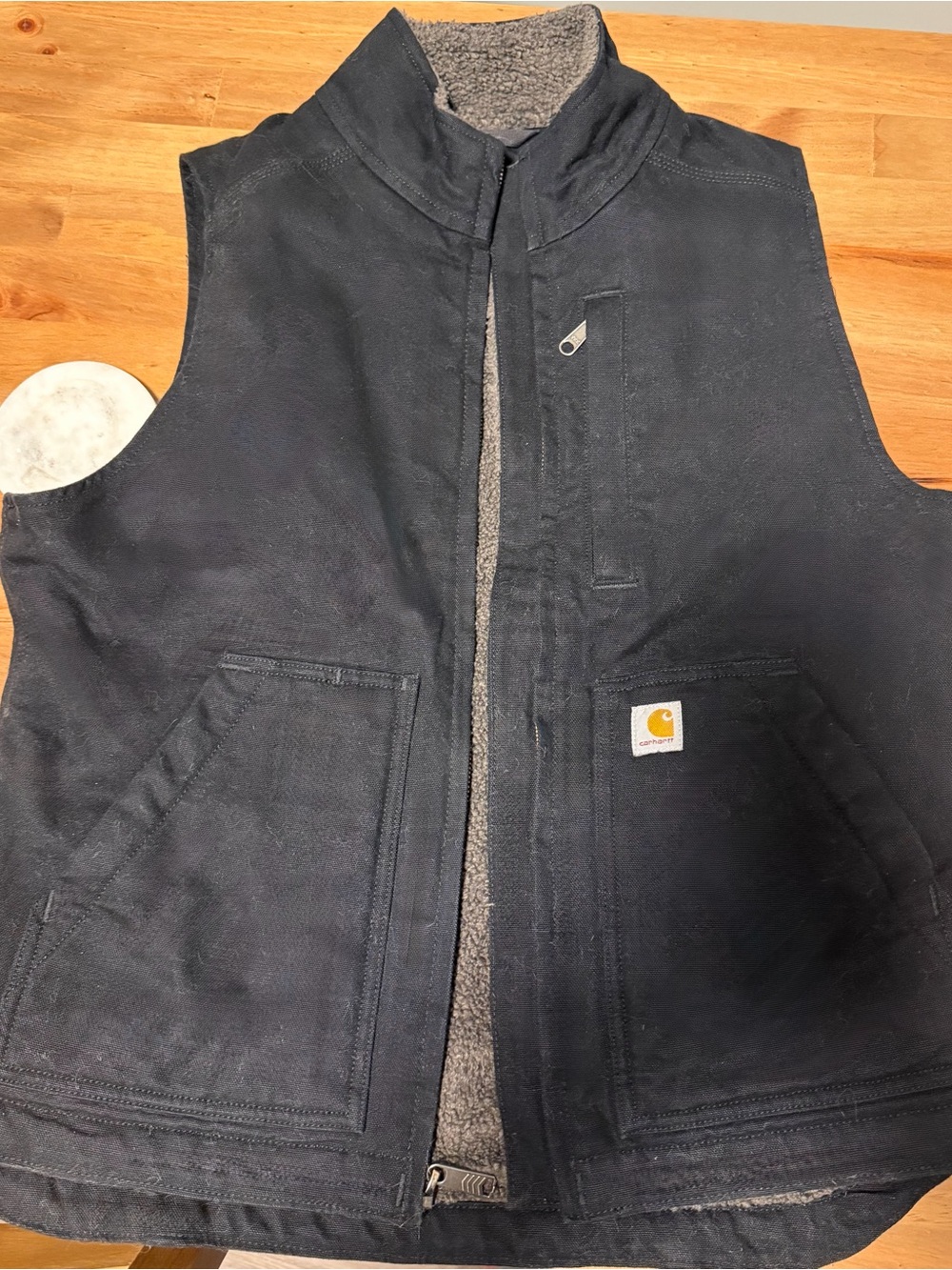 Carhartt Dark Navy Sherpa-Lined Work Vest